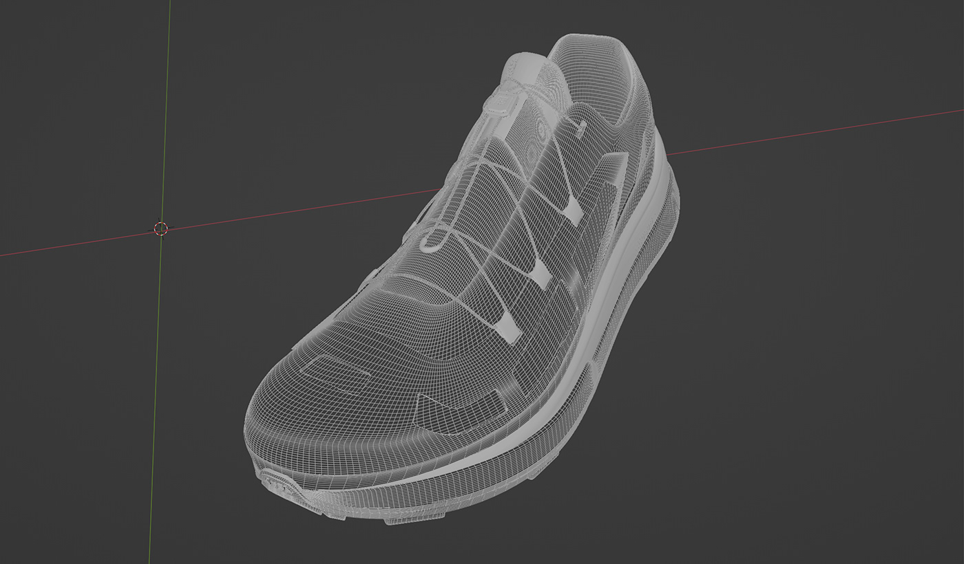 These sneakers are modeled in blender by Millad Asmaie  for a digital fashion project. 