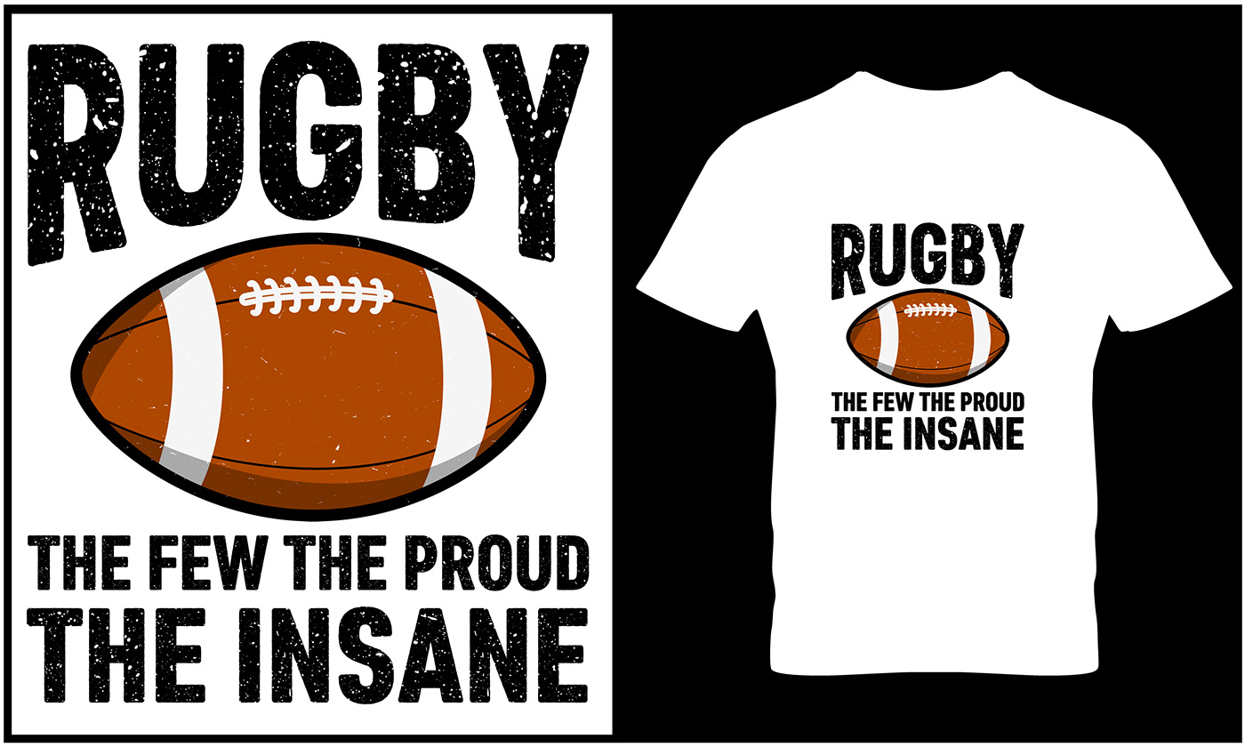 Rugby Tshirt Design typography   rugby t shirt RUGBYPLAYER