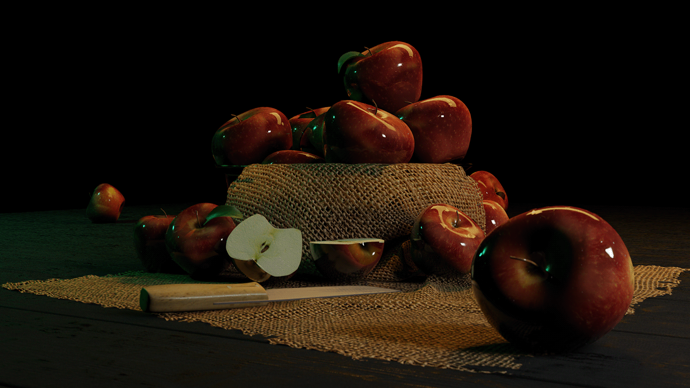 apple blender 2.8 3D exercise