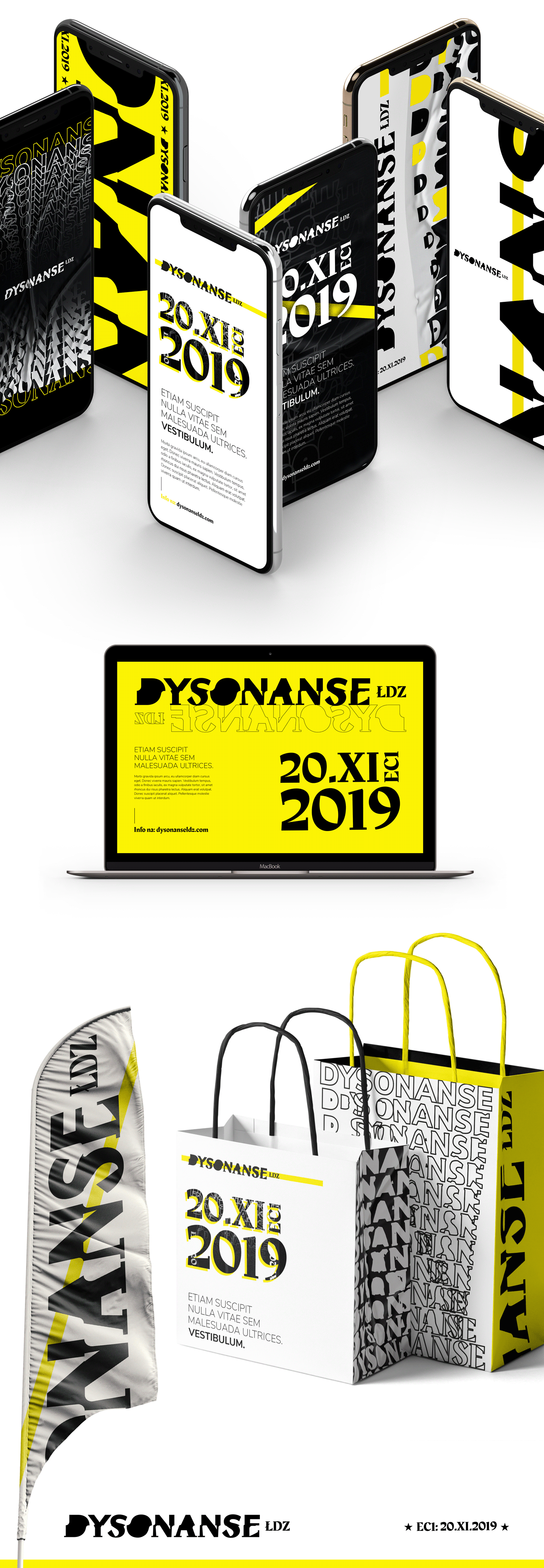 branding  dysonanse Event graphic design  lodz polska