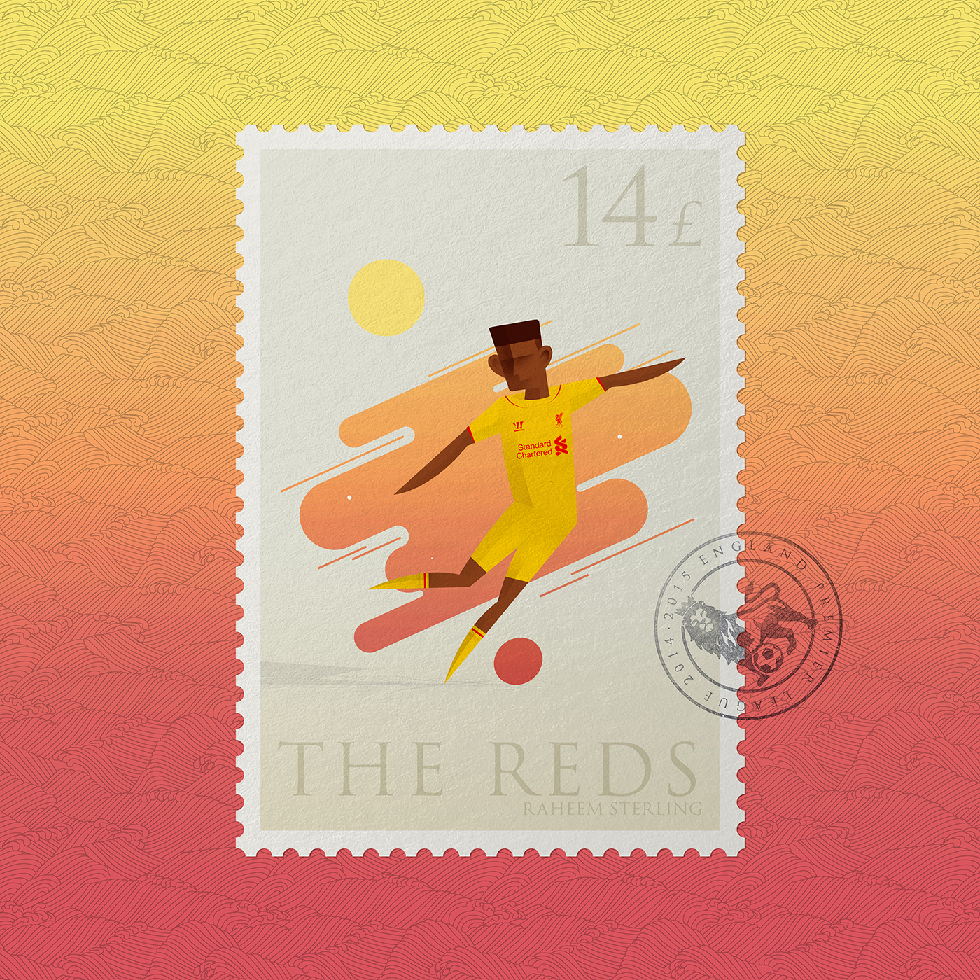 Premier League stamps Postage kompany alexis sanchez rooney sterling Schurrle adebayor arsenal gooners red devils man united Man City