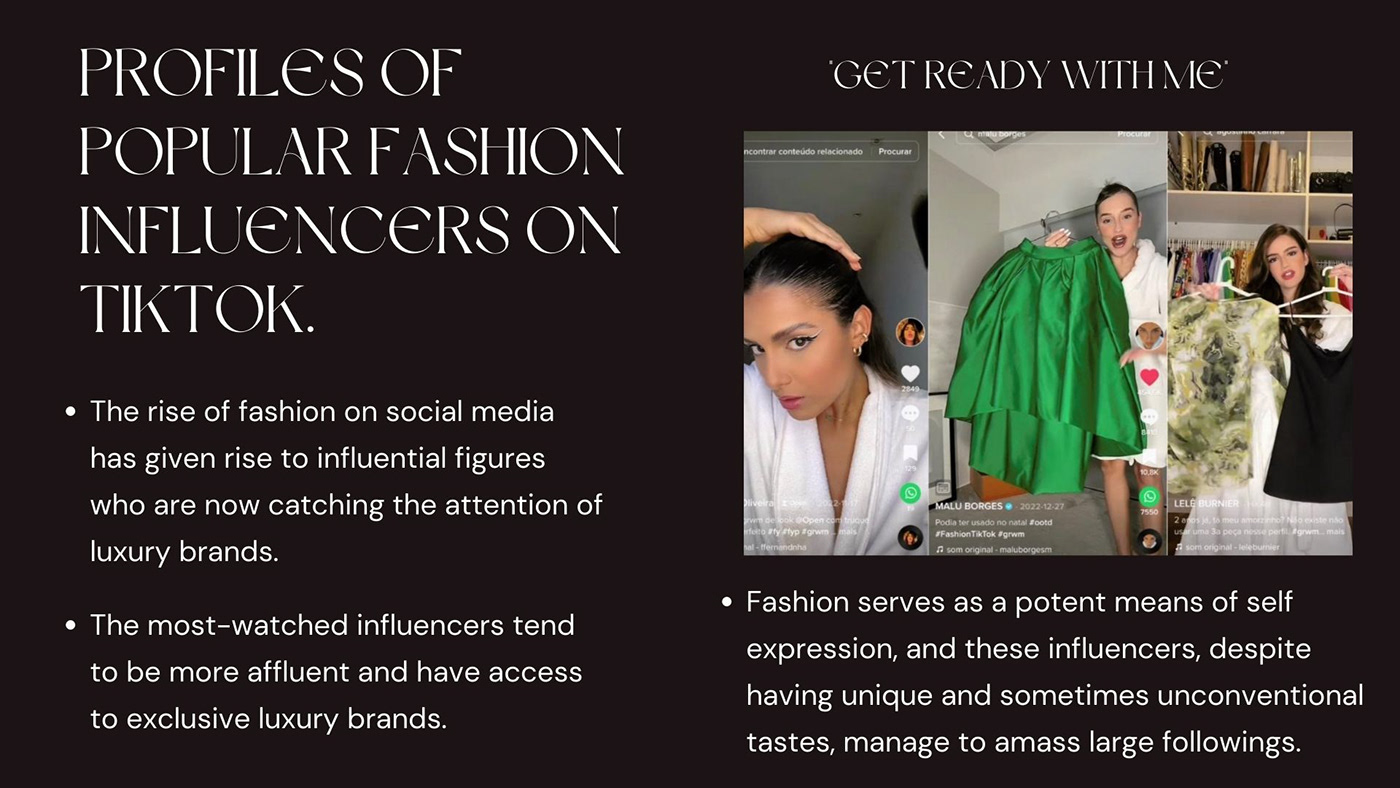 TikTok Fashion  INFLUENCER Luxury brands trends upcycling styling  moda Clothing Social media post