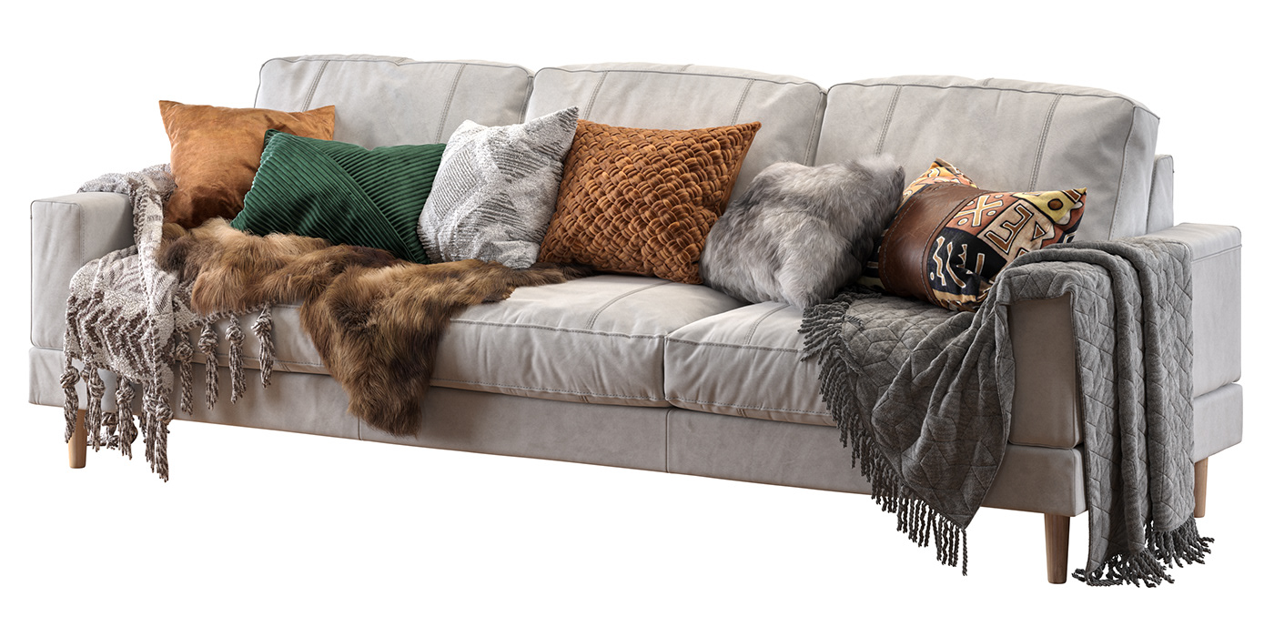 3D model corona decor furniture interior design  livingroom modeling Pohjanmaan Scandinavian sofa