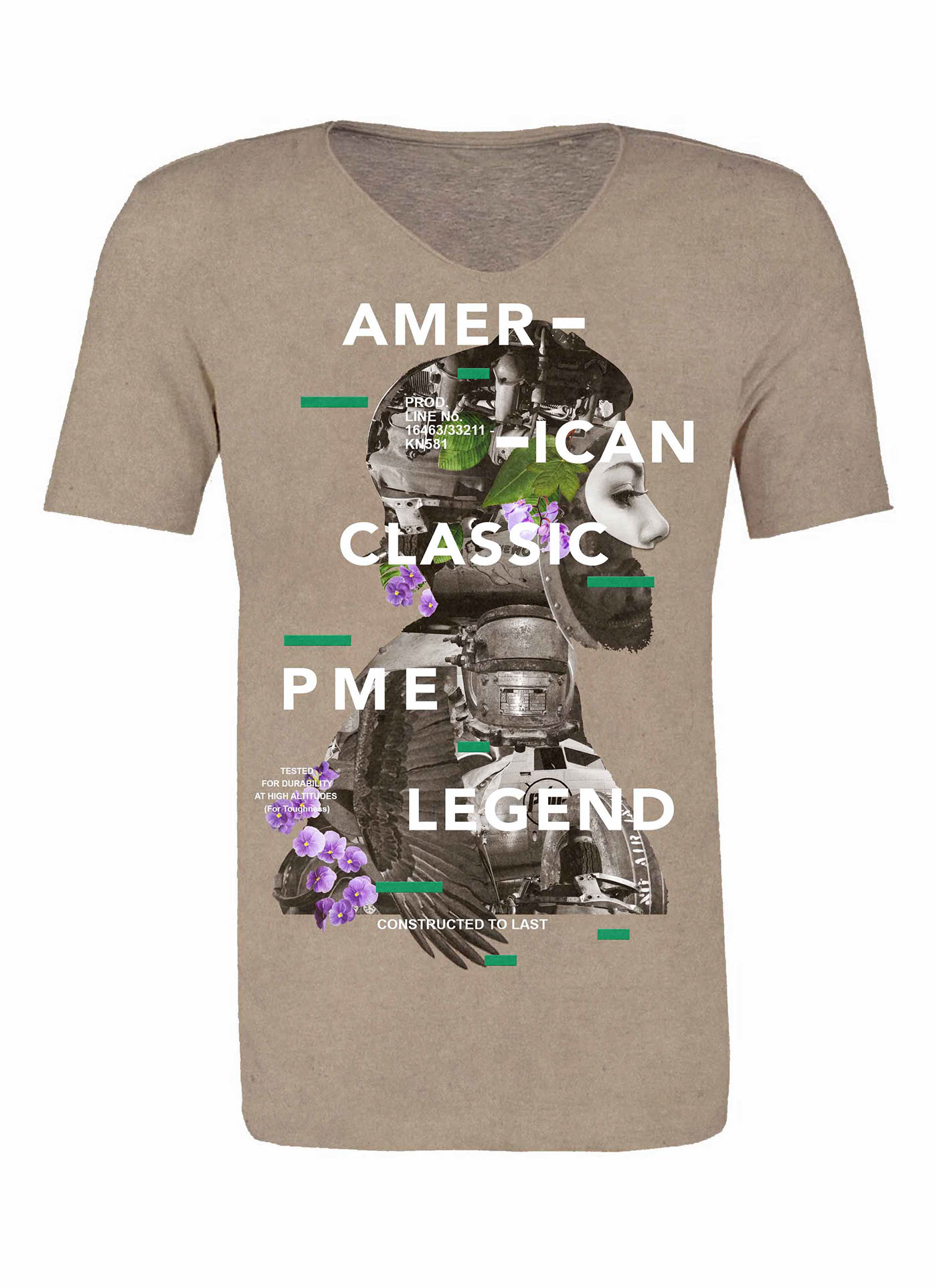 poster surreal mechanical airplane Aviator american Classic Cargo tough tee shirt graphics