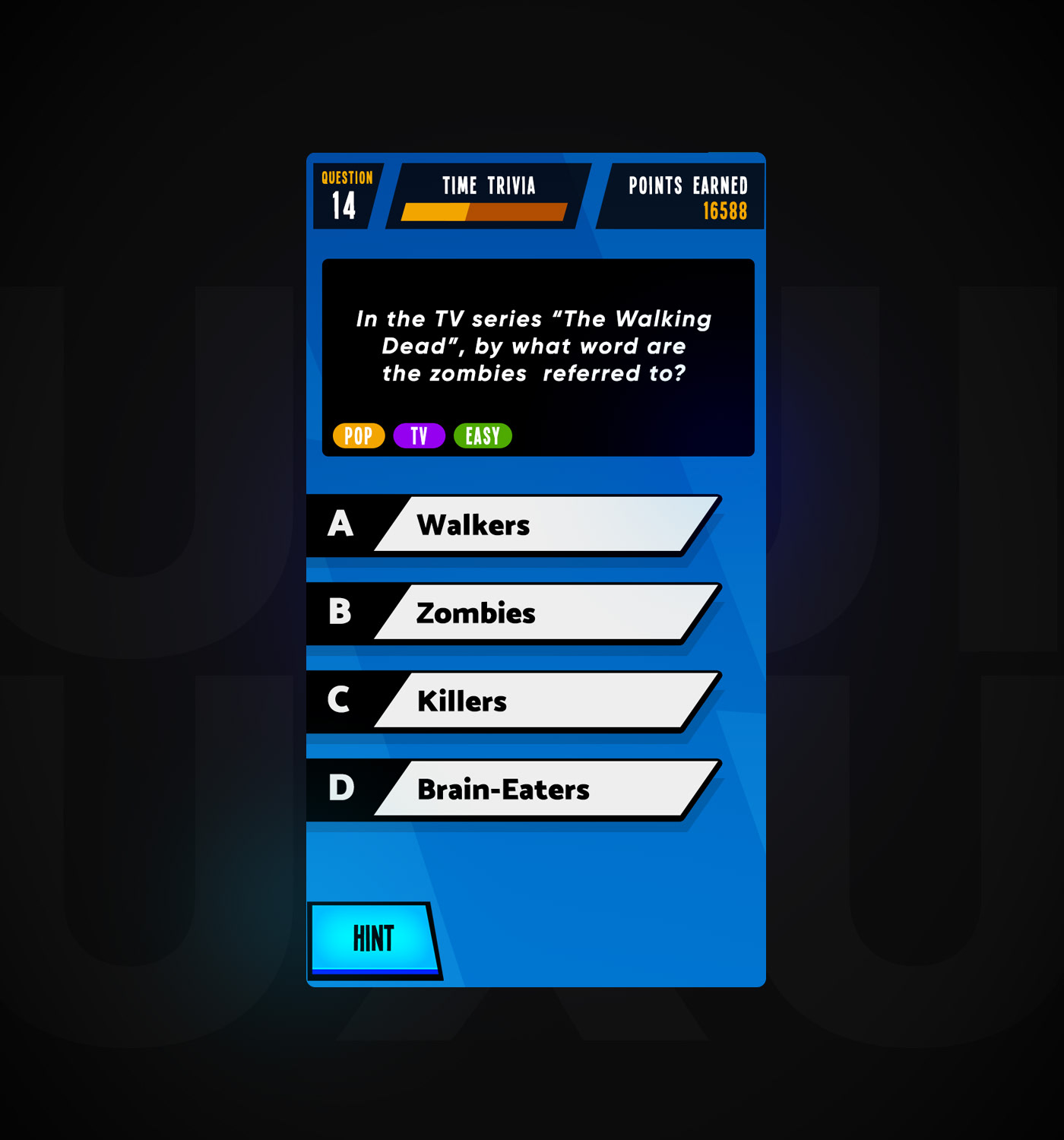 concept game game design  Quiz trivia UI UI/UX ux