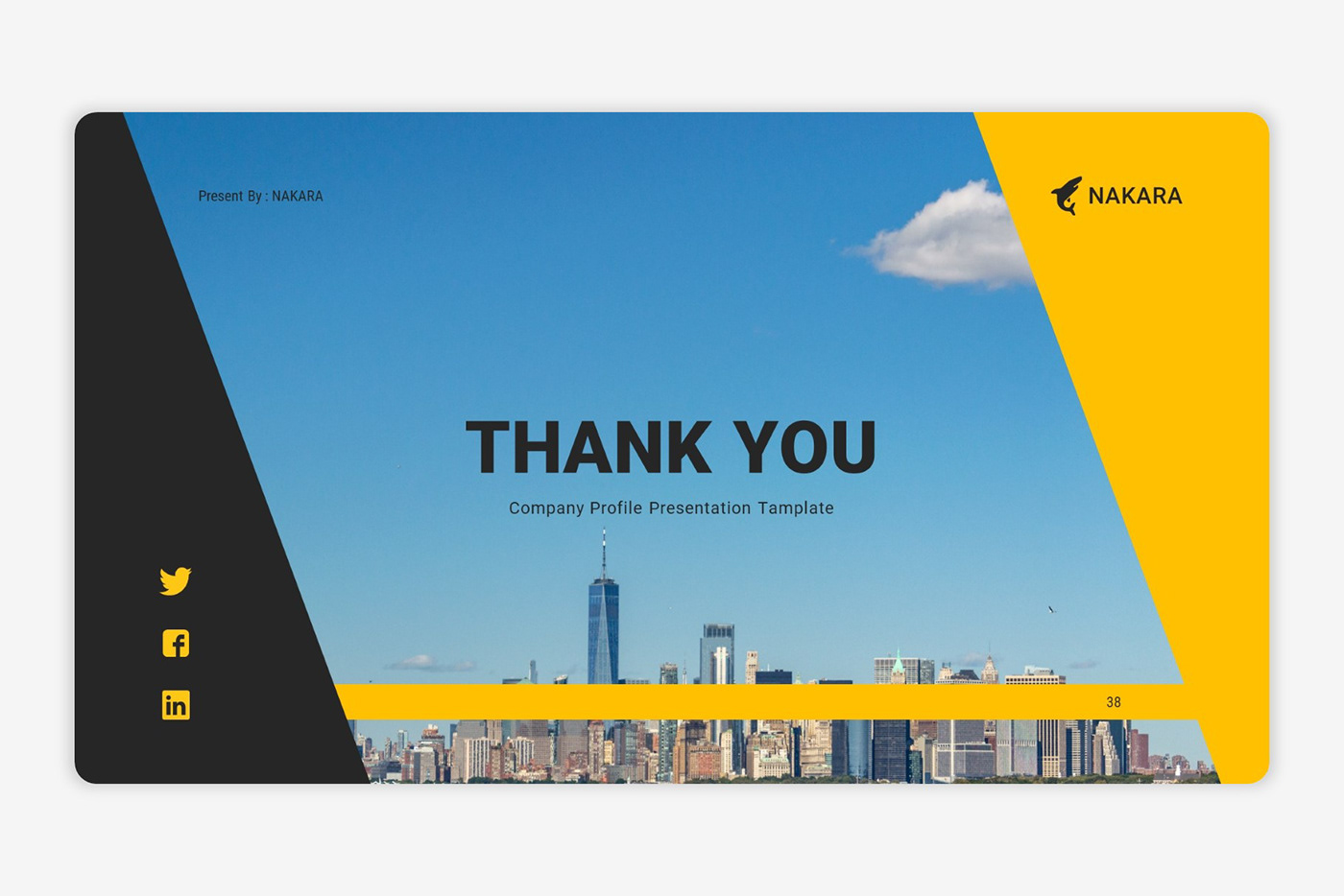 Advertising  agency business clean company corporate creative google slide graphic yellow