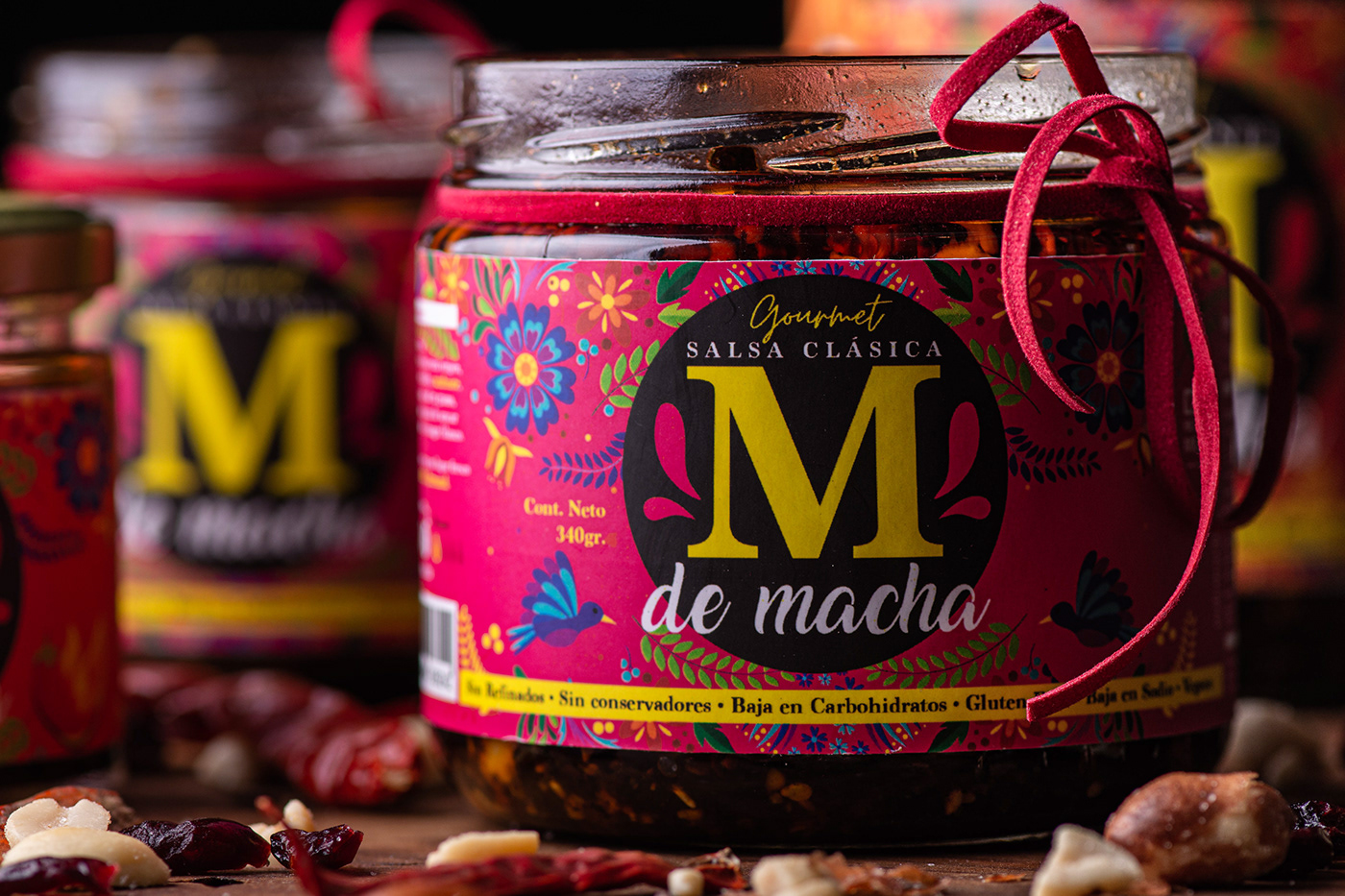 cocina mexicana diseño comida diseño de producto diseño mexicano gourmet Producto mexicano rosa mexicano salsa Salsa Macha salsa mexicana