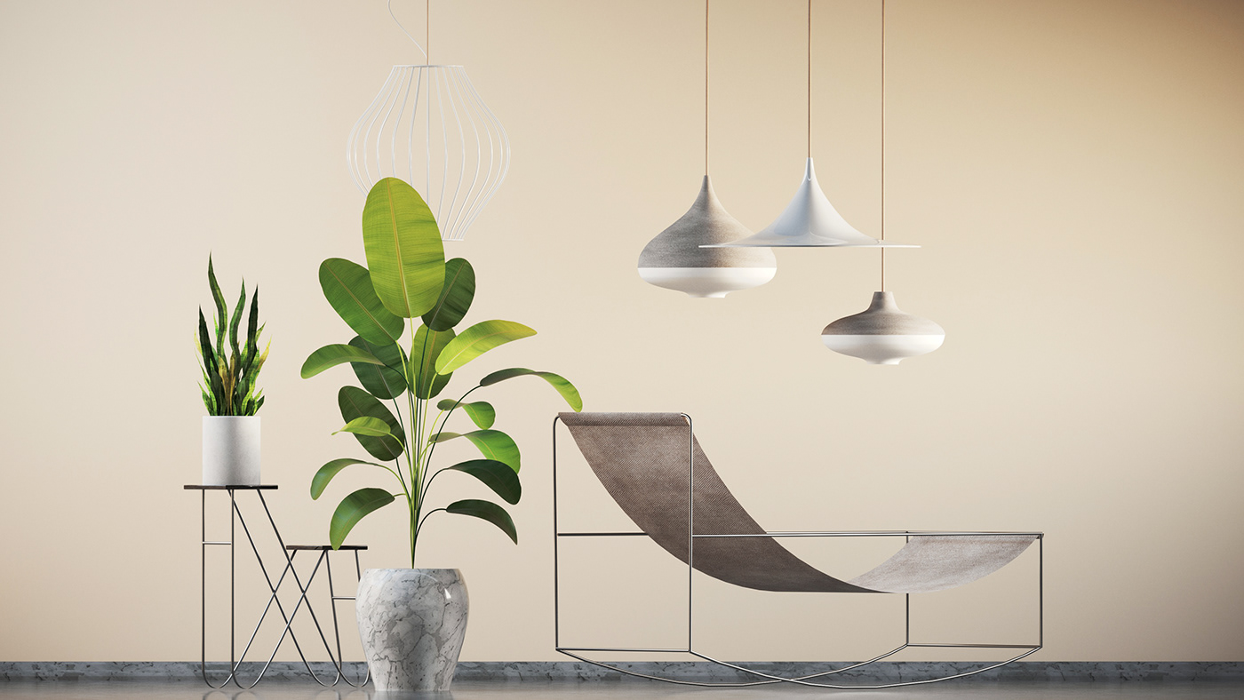 3D interior design  plants Joanna Ławniczak Eletric Relaxation