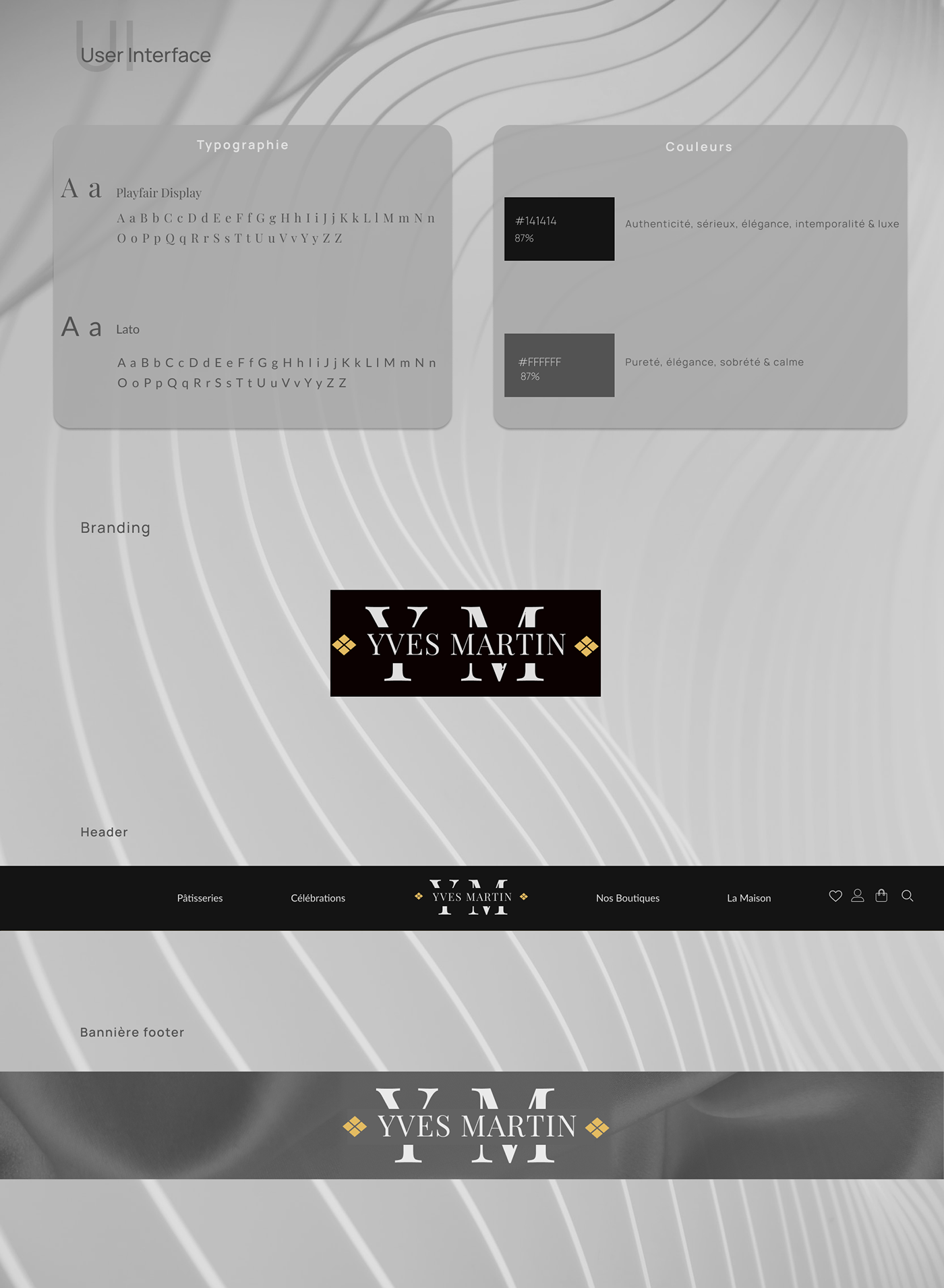 black background Figma guerrilla pastry Pâtisseries ux ux/ui Web Design  Website