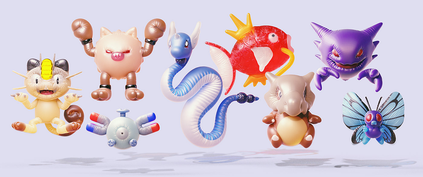 3D art artwork blender c4d Character Character design  cinema4d motion Pokemon