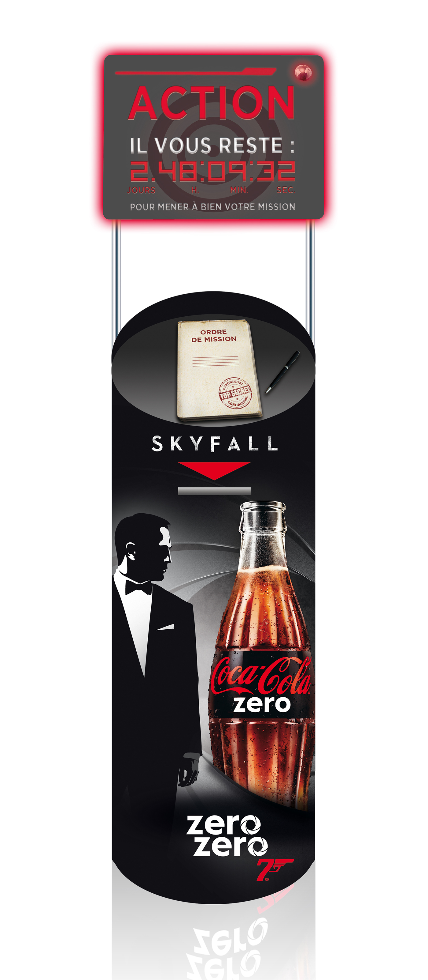 Coca-Cola coca coke james bond skyfall zero zero 7 supermarché hypermarché action munition zero Sony Cyber-shot aston martin stage pilotage mission