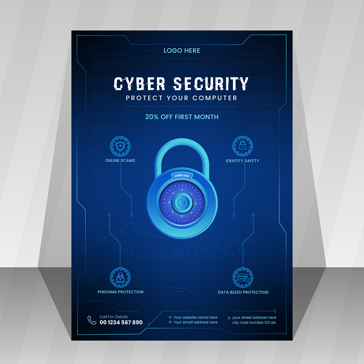 security Flyer Design flyers banners marketing   syber