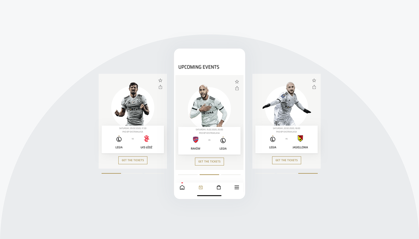 football interaction Mobile app soccer sports UI user experience user interface ux warsaw