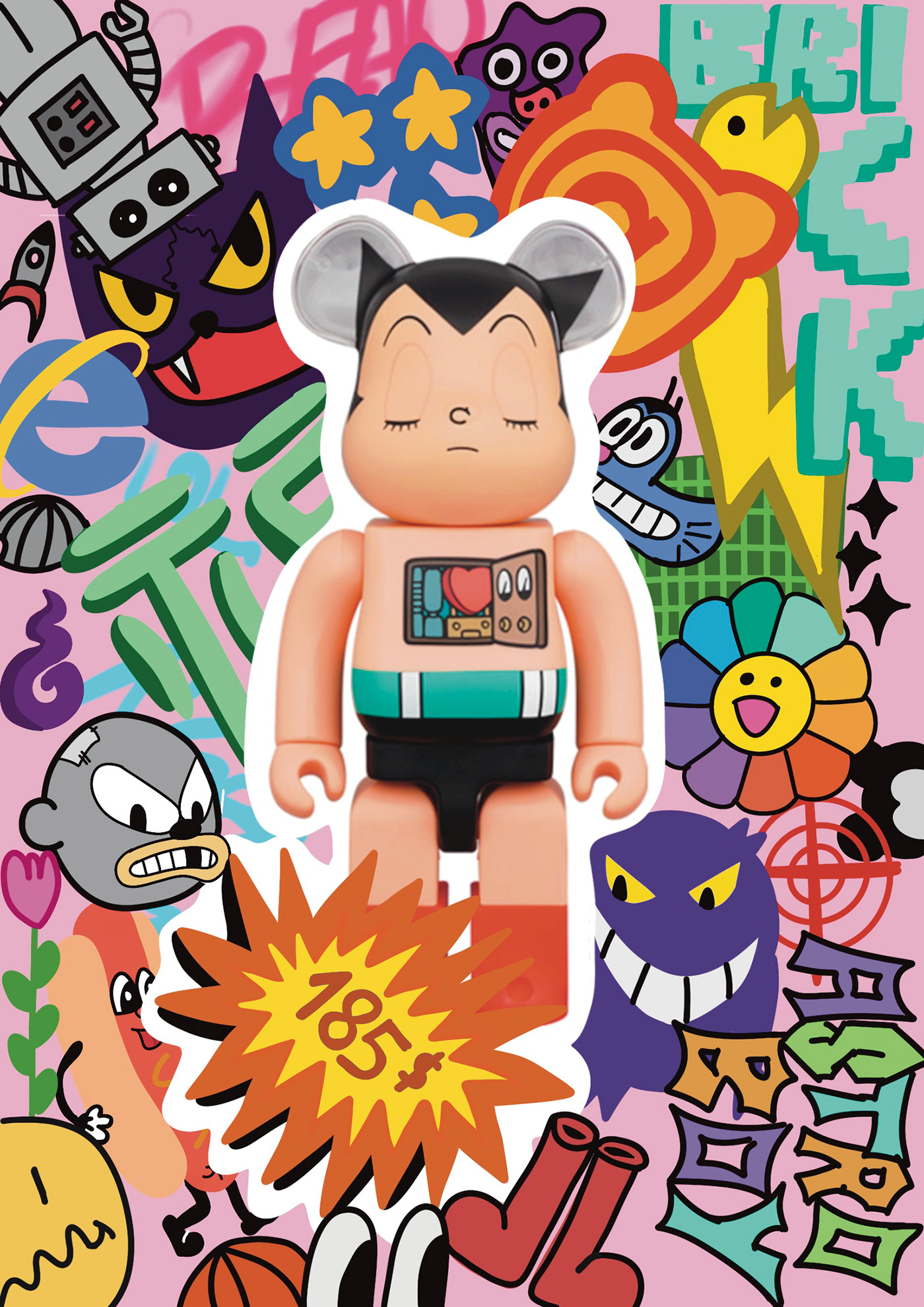 Astroboy Street Art  ILLUSTRATION  affiche poster figurine