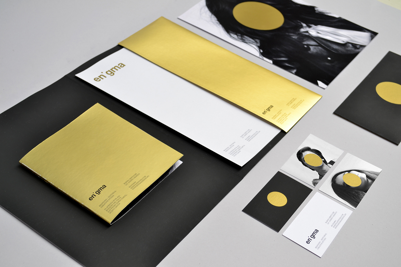 personal editorial identity brand logo dot gold elegant designer black Personal Identity personal branding udem foil enigma