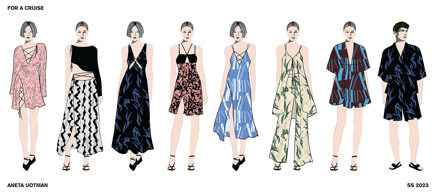 clothes Clothing Fashion  fashion brand fashion design fashion illustration pattern design  print technical drawing textile