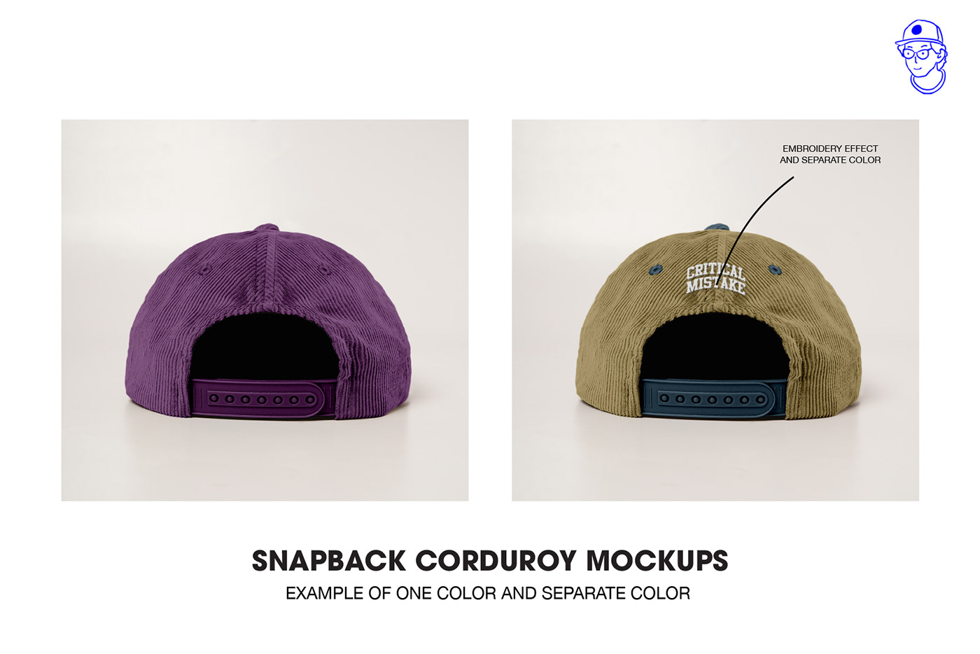 hat Fashion  Clothing streetwear apparel cap Mockup mockups corduroy fashion design