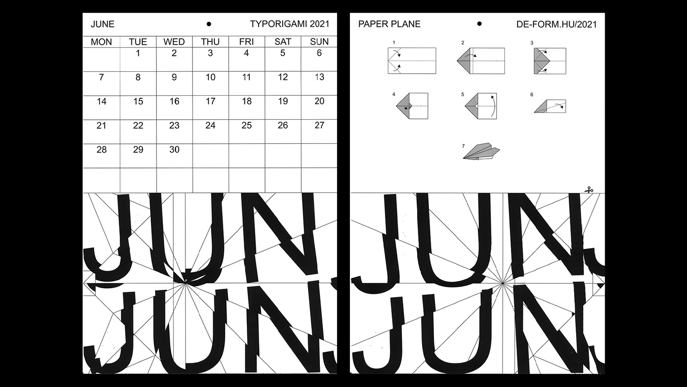 blackandwhite calendar japanese mindfulness origami  printdesign selfpromotion