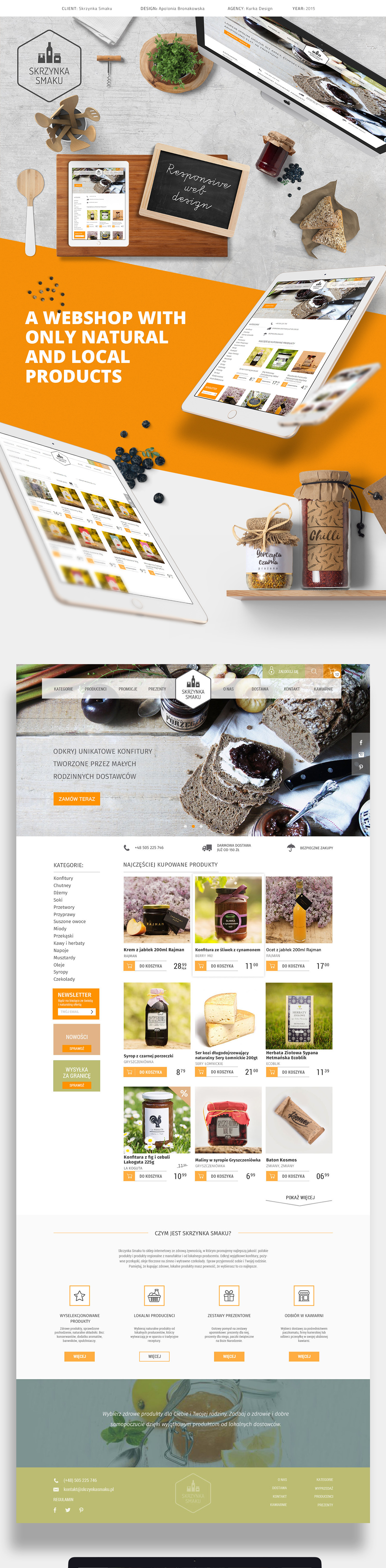 Adobe Portfolio natural food webstrore webshop natural www Website Responsive shop Natural products oragne