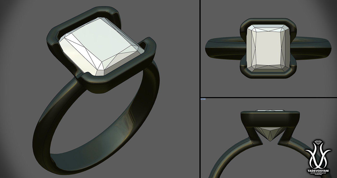 3D cad CAD Design engagement ring Erik tadevosyan jewelry matrix modeling Rhino ring