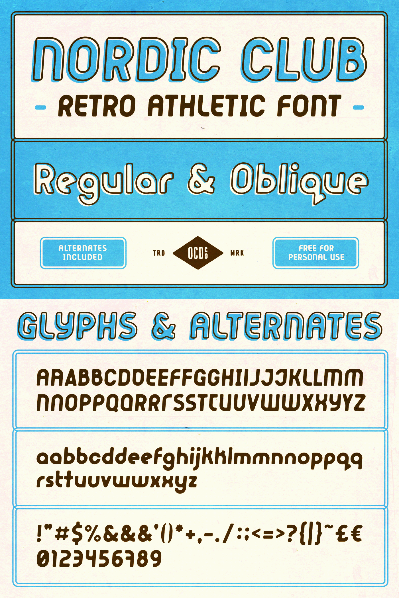 font free freebie oblique poster regular sans serif serif type vintage