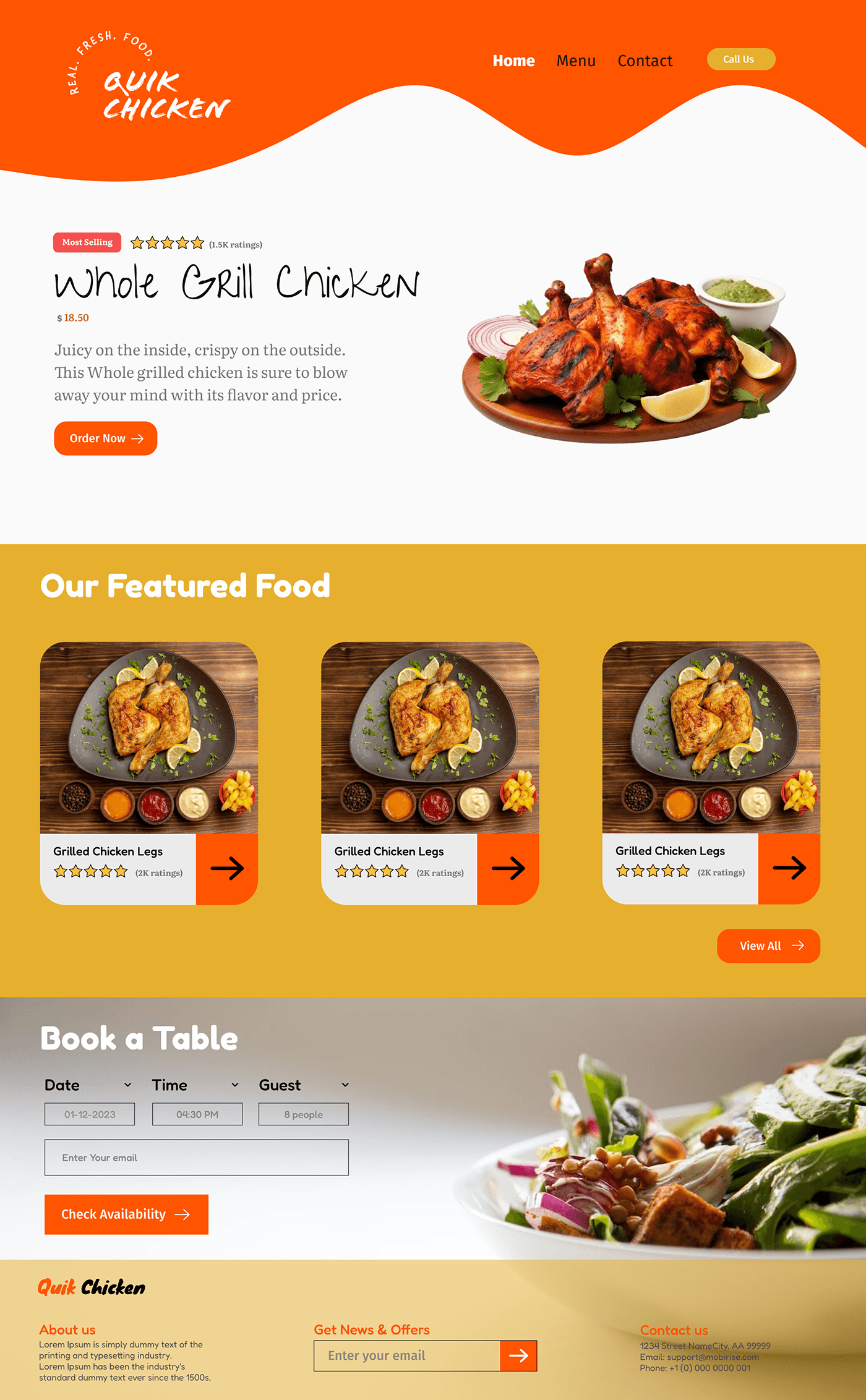 Food  UI/UX landingpage Webdesign Website user experience Interface