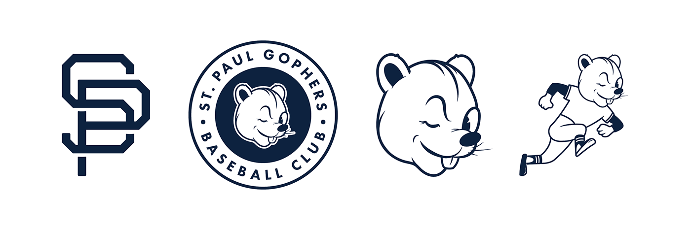 baseball branding  jersey uniform gophers st. paul minnesota sports logo