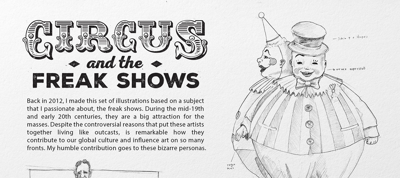 Circus freak show bizarre ILLUSTRATION 