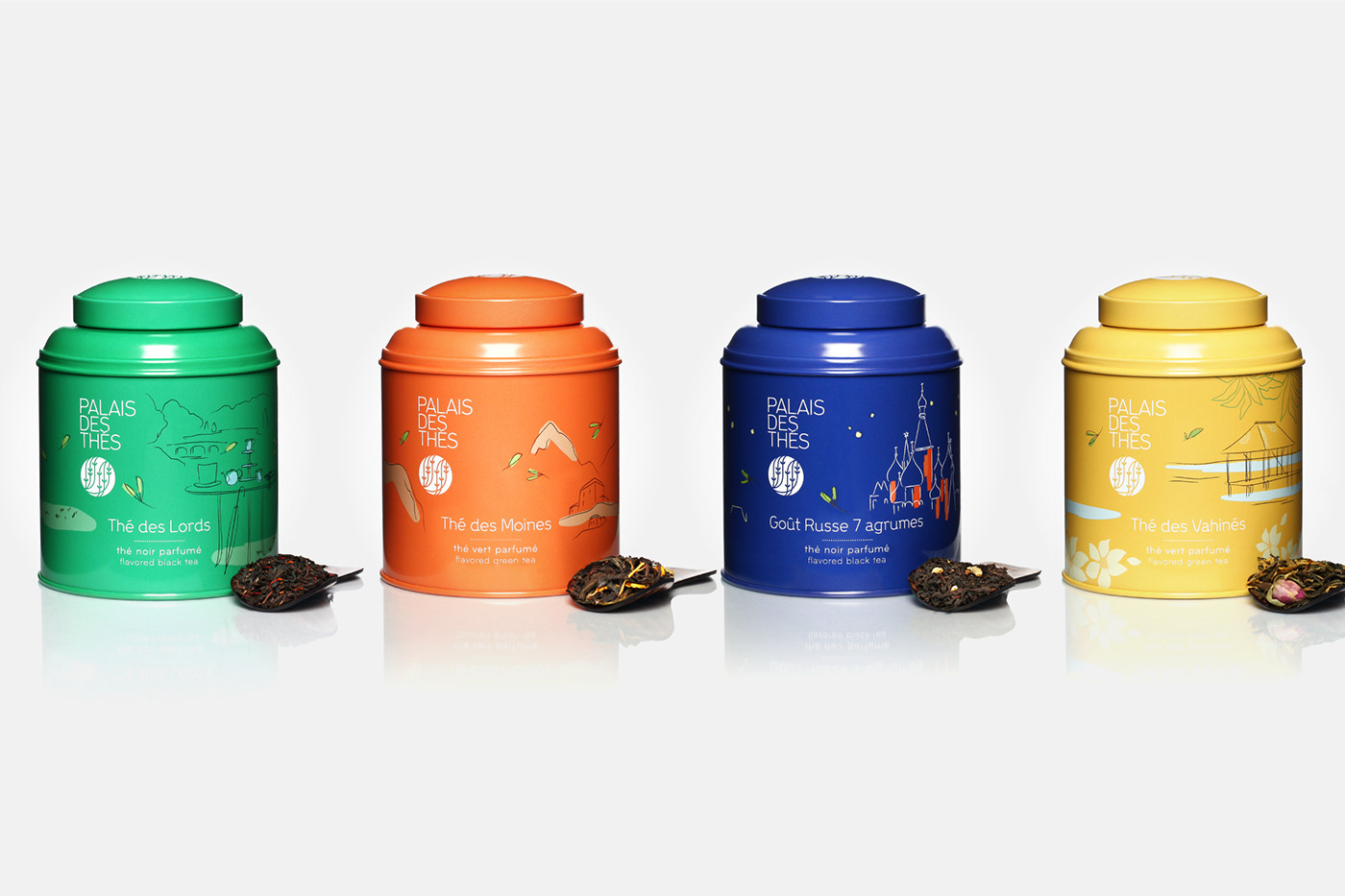 brand identity france graphic design  ILLUSTRATION  logo Packaging palais des thés Premium Tea tea the