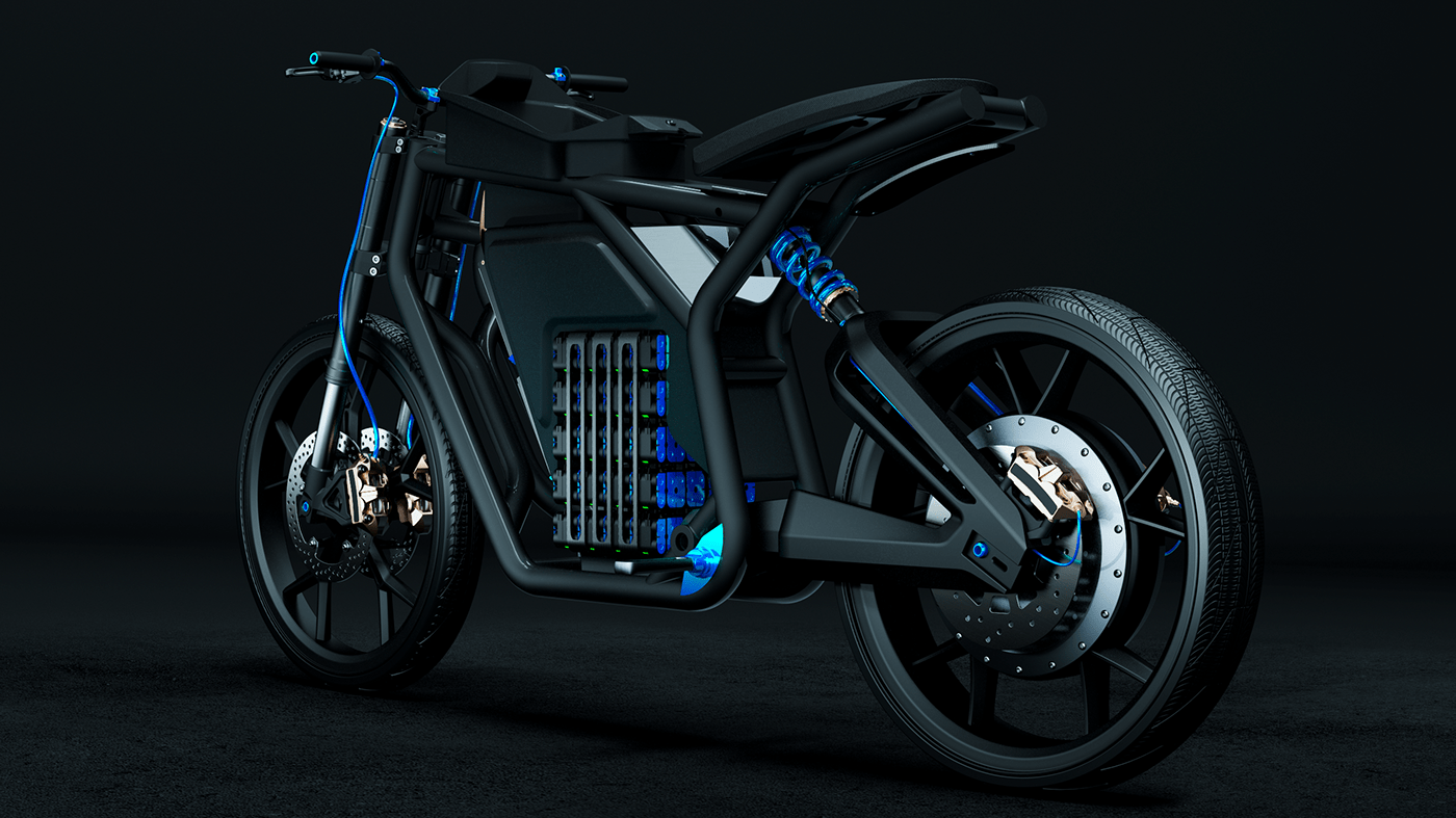 automotive   design CGI motorcycle Bike art Work  future concept Electrics ev