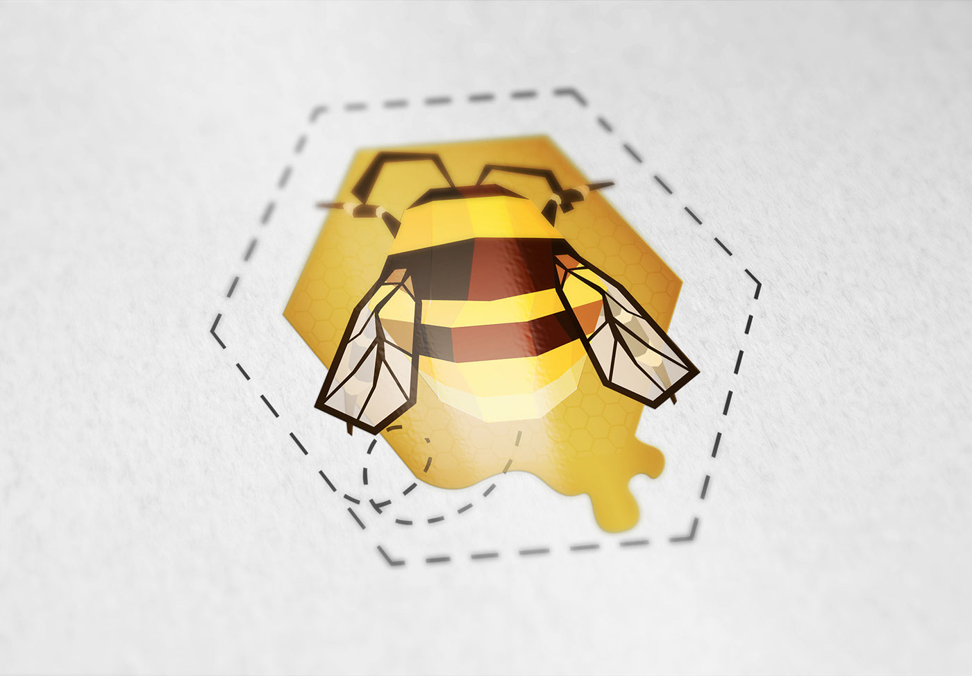 bees Save the world app logo honey concept