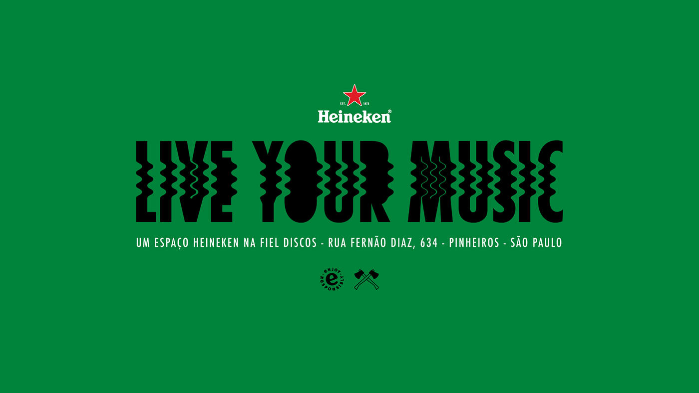 heineken Ilustração Live Your Music music musica design graphic Character beer