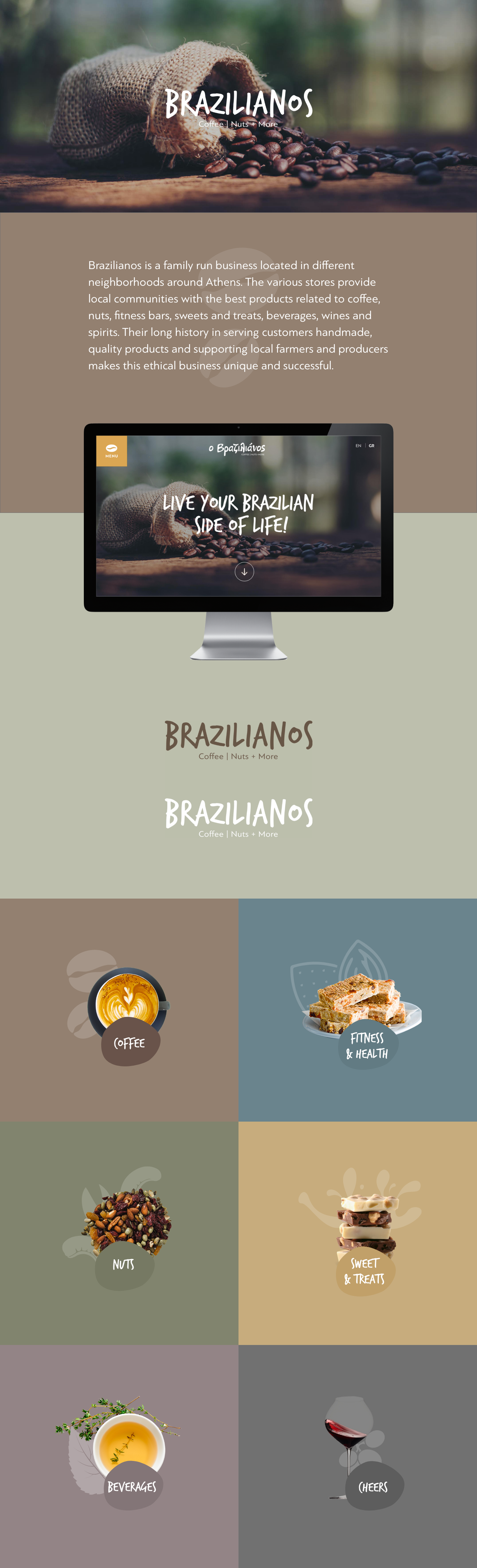 Coffee nuts healthybars brazilianos beatthewhites Webdesign Webdevelopment UI ux copywrite