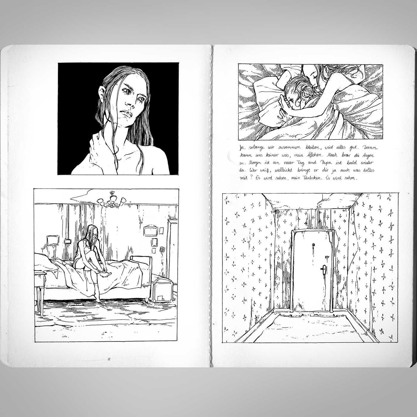 Adaptation comic Diary graphicnovel ILLUSTRATION  literature roadside picnic sketchbook Visual Diary woman