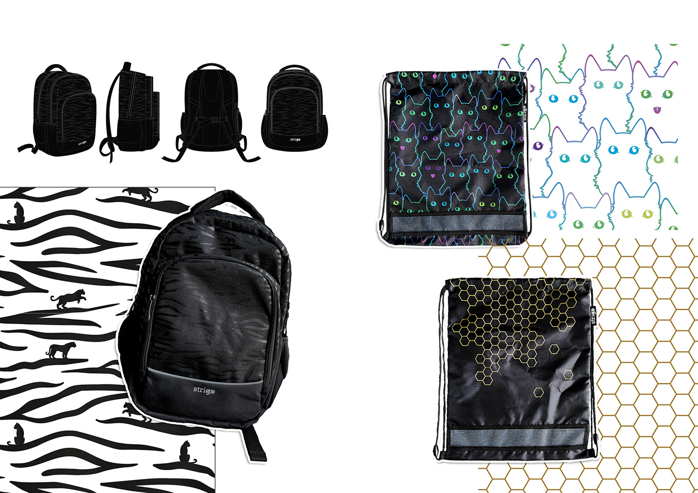 pattern design  product design  schoolbags schoolsupplies textile