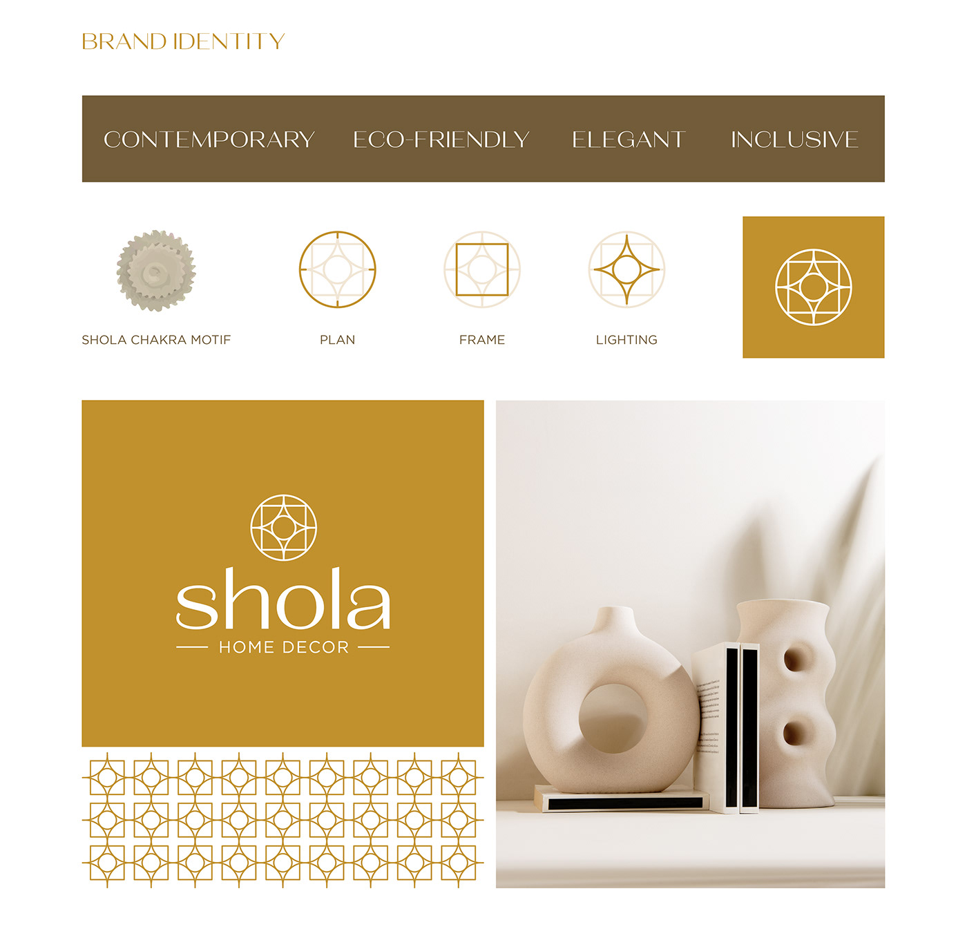 branding  Logo Design visual identity Packaging home decor Indian Craft minimal brand identity elegant modern sholapith