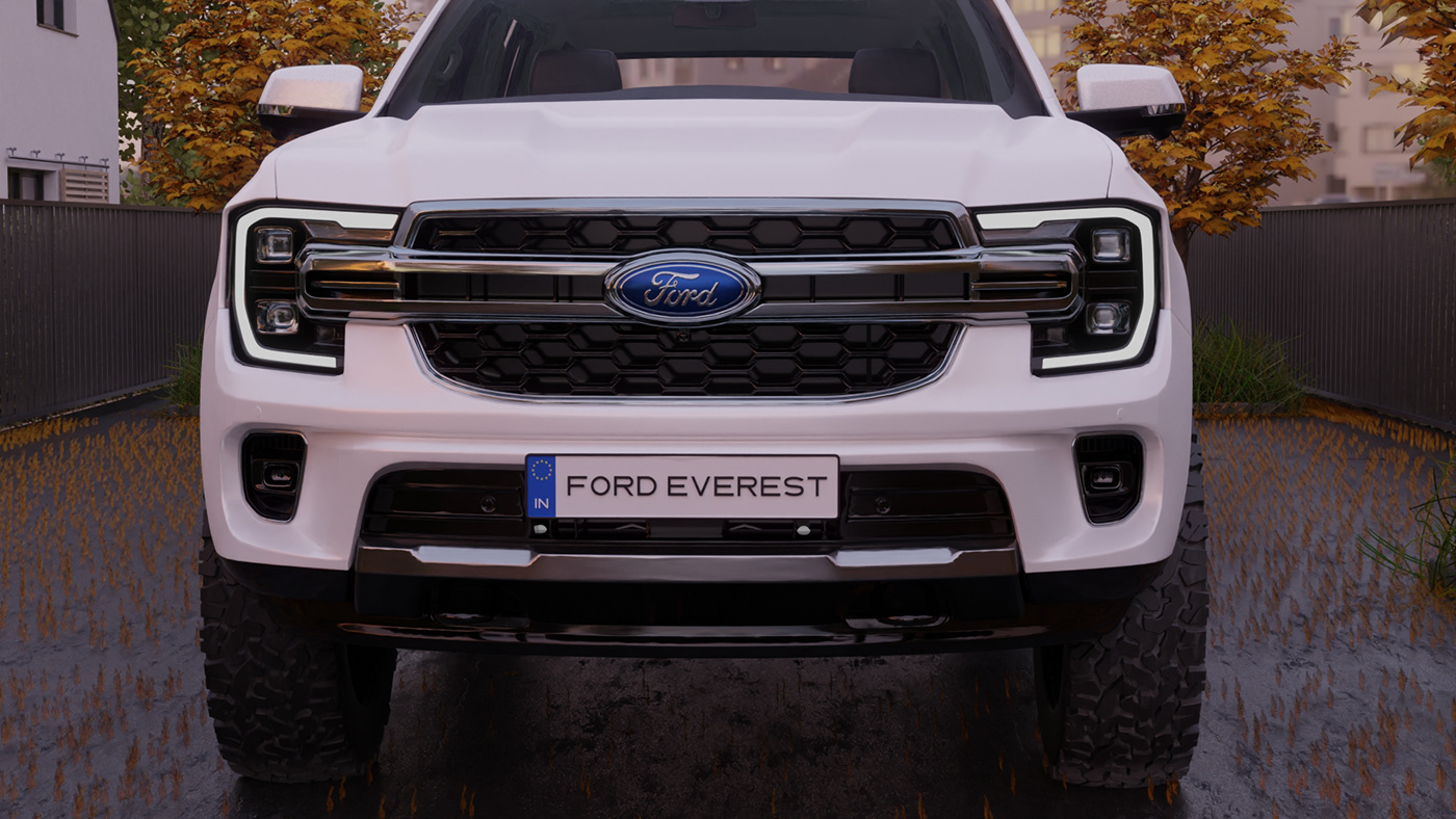 car Advertising  automobile Ford Vehicle 3D Ford Everest Automotive design Render suv