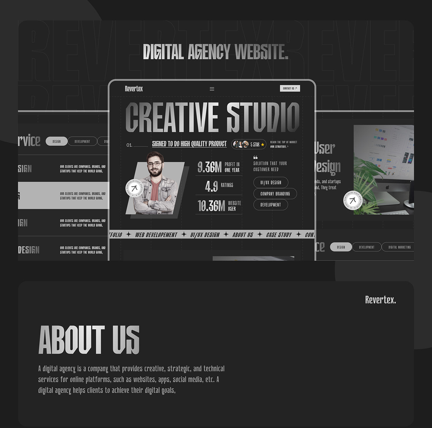 landing page Website UI design digital agency personal protfolio creative Responsive