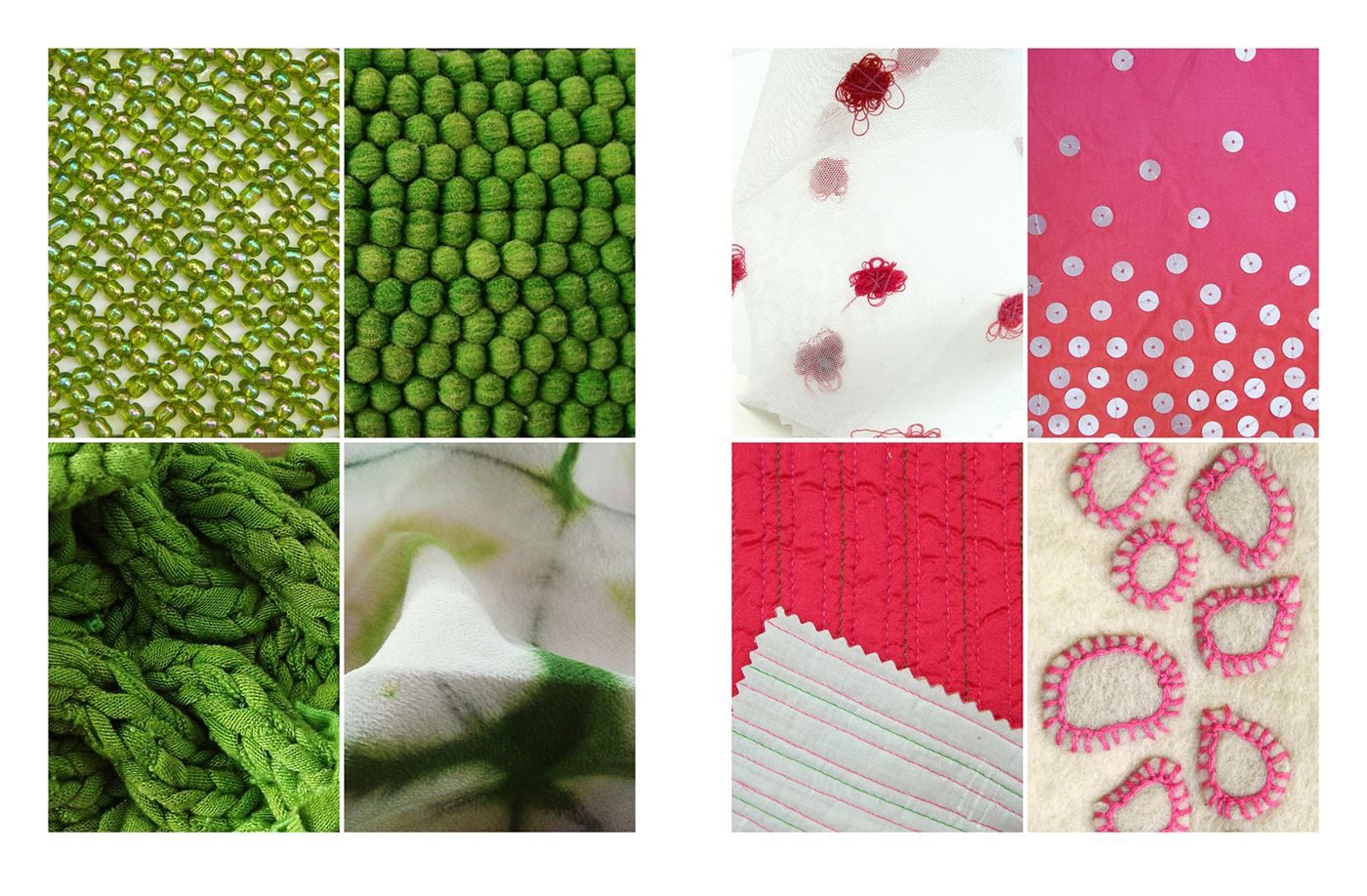 paper Textiles stitching knitting beading RECYCLED floral