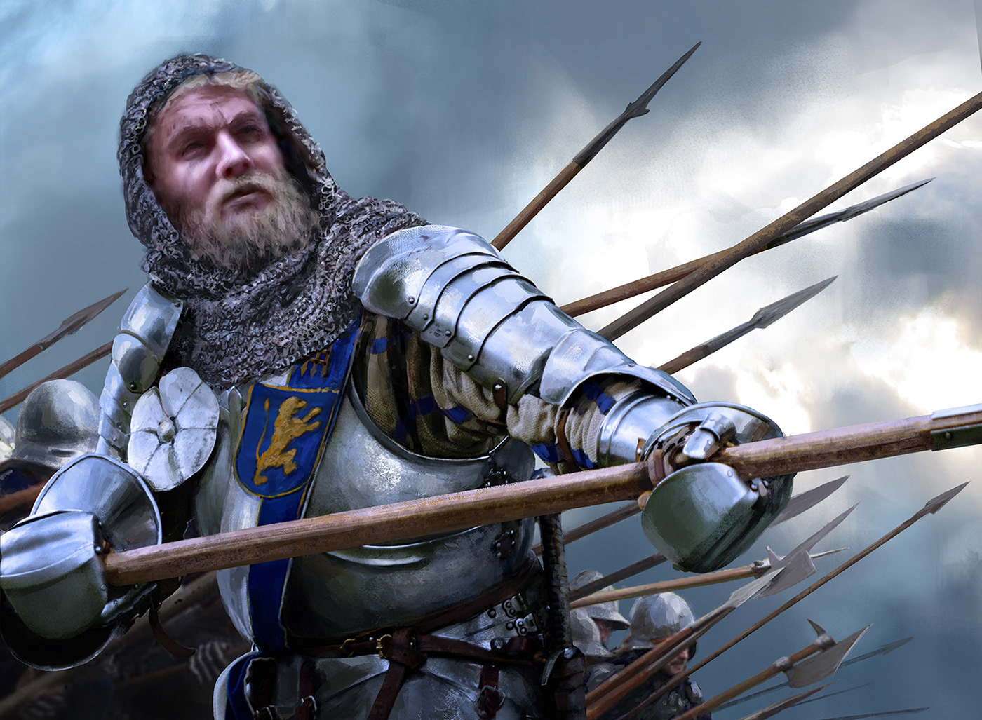 Armor battle Character design  digital 2d digital painting fantasy Game Art Knigt medieval warrior