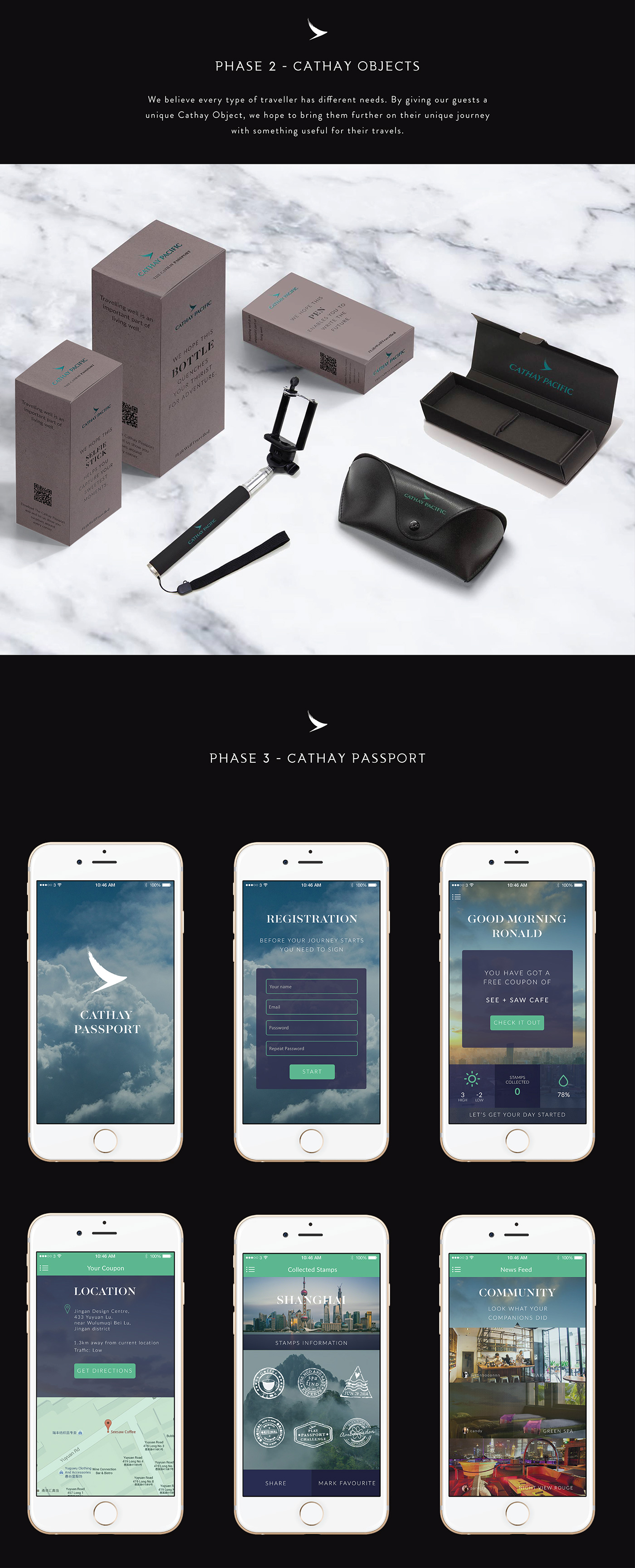 cathay pacific airline campaign life well travelled digital creative concepting Hong Kong app design
