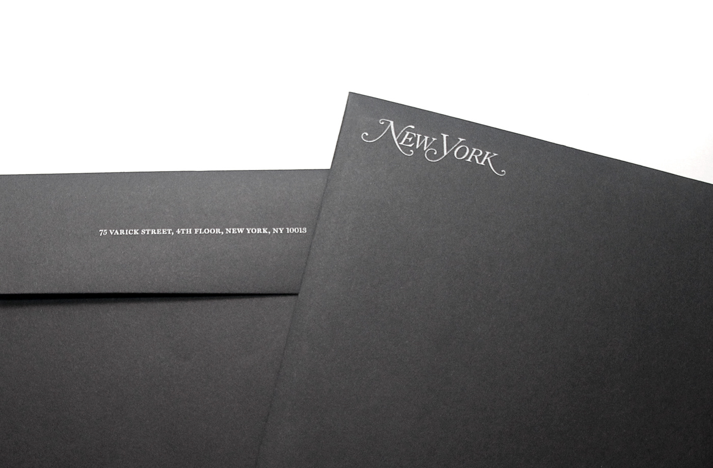 nymag New York Magazine New York Blind Embossing foil stamping silver invite Invitation print Printed Invitation