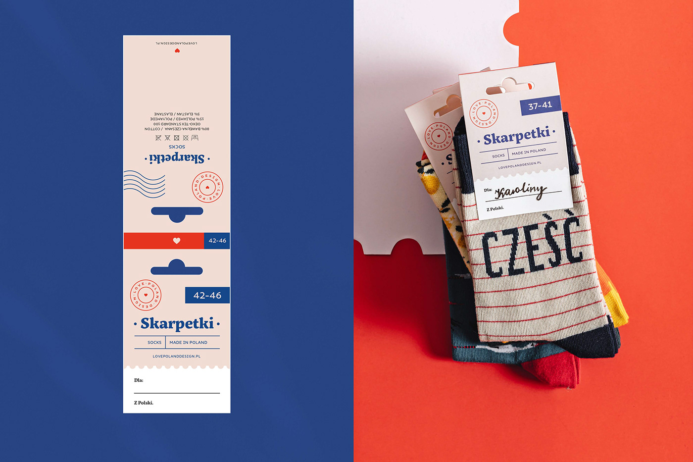 brand identity gadgets illustrated branding  poland polish postcard socks socks design souvenir Stationery