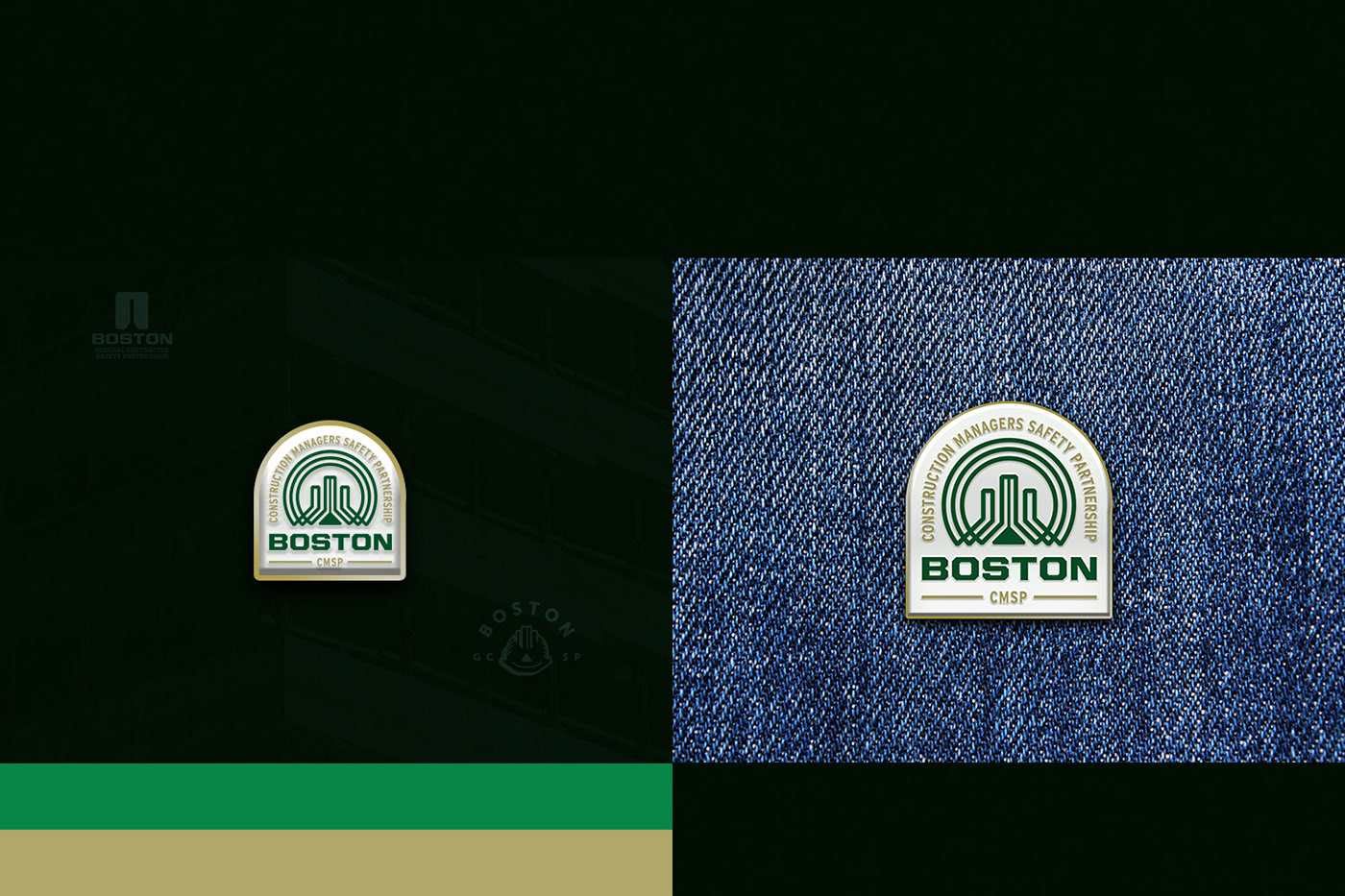 badge boston branding  builder building construction logo Logotype Mockup Retro