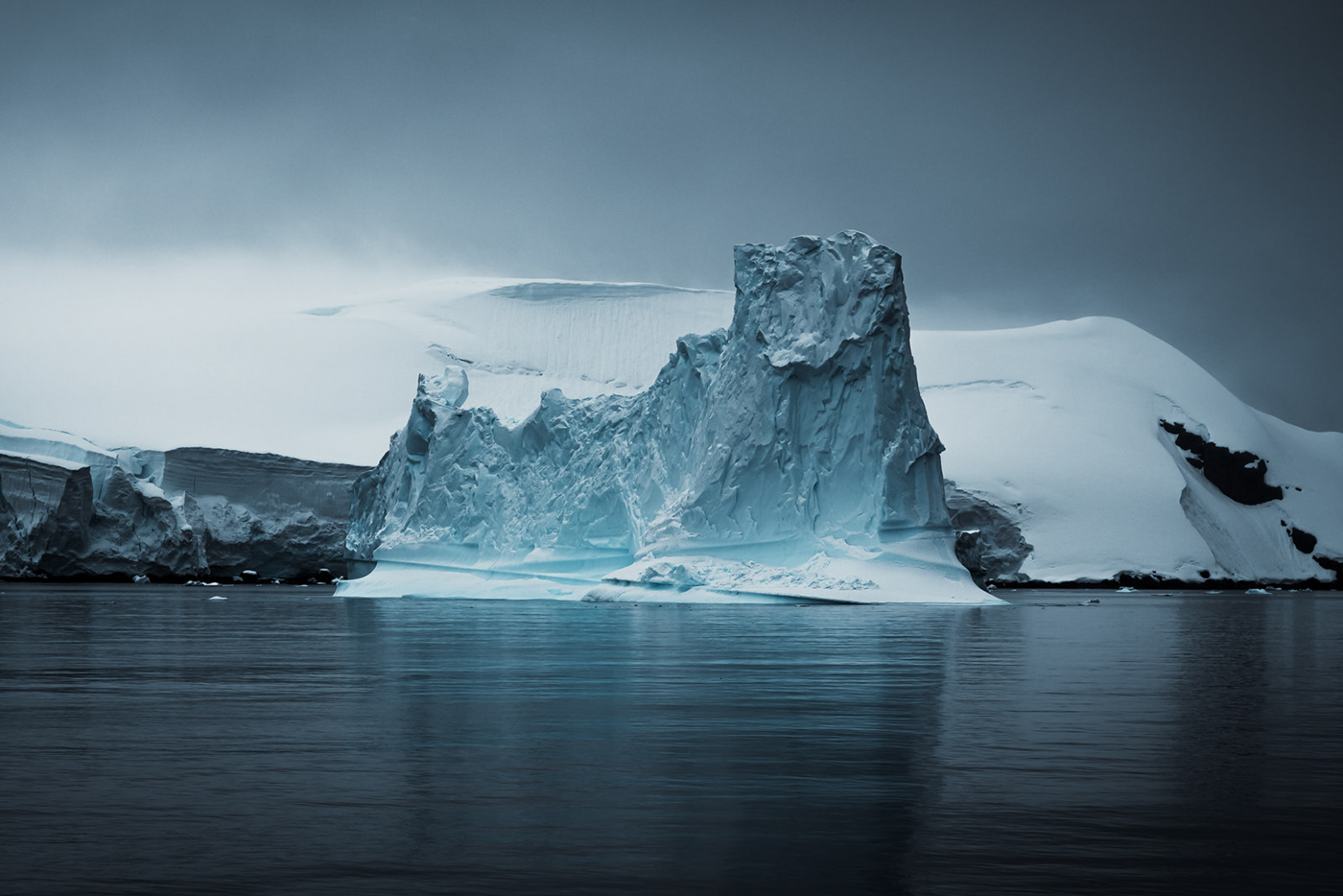 antarctica glacier iceberg ice Ocean dark snow winter water climate