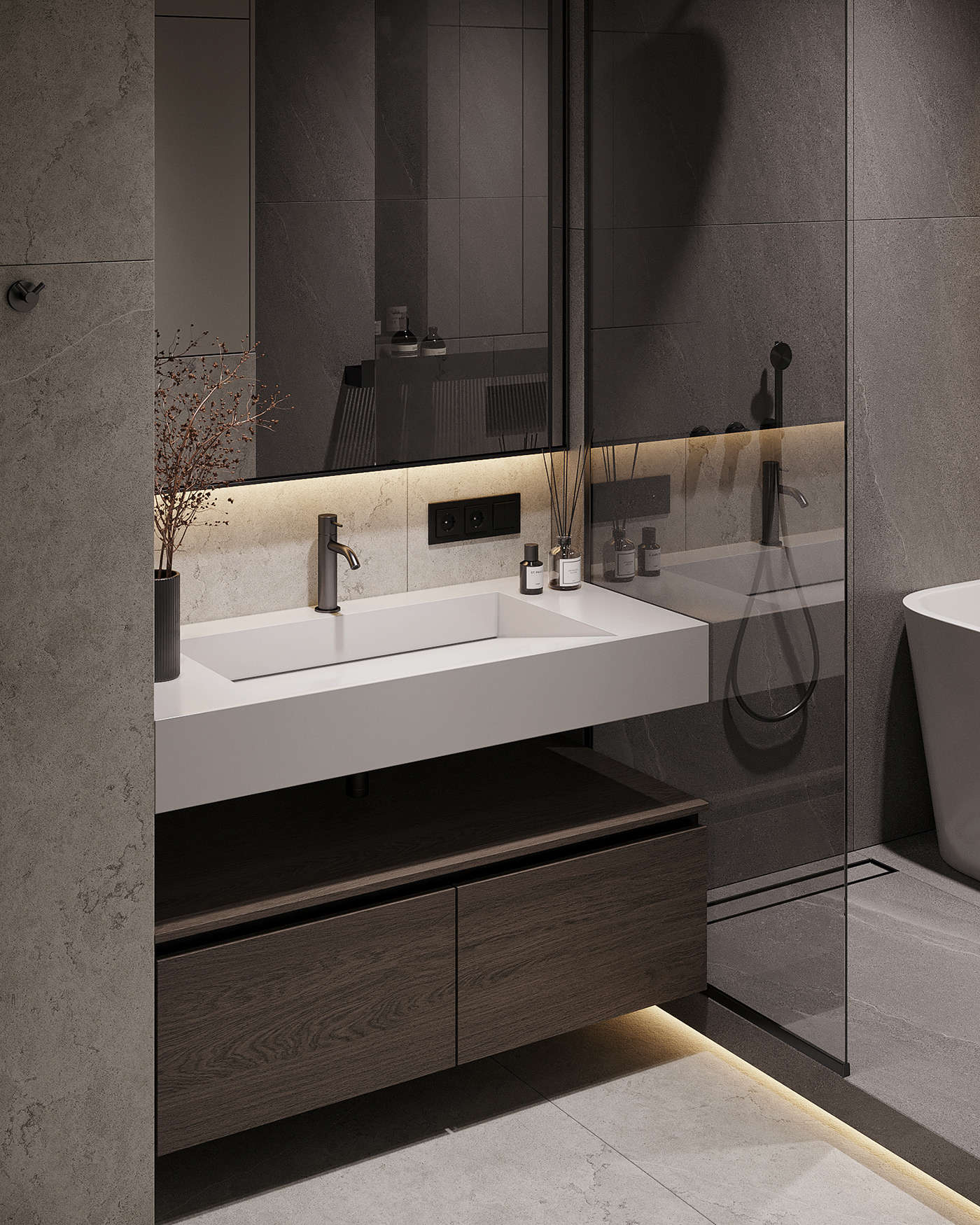 3ds max bathroom CGI corona design Interior interior design  Minimalism modern visualization