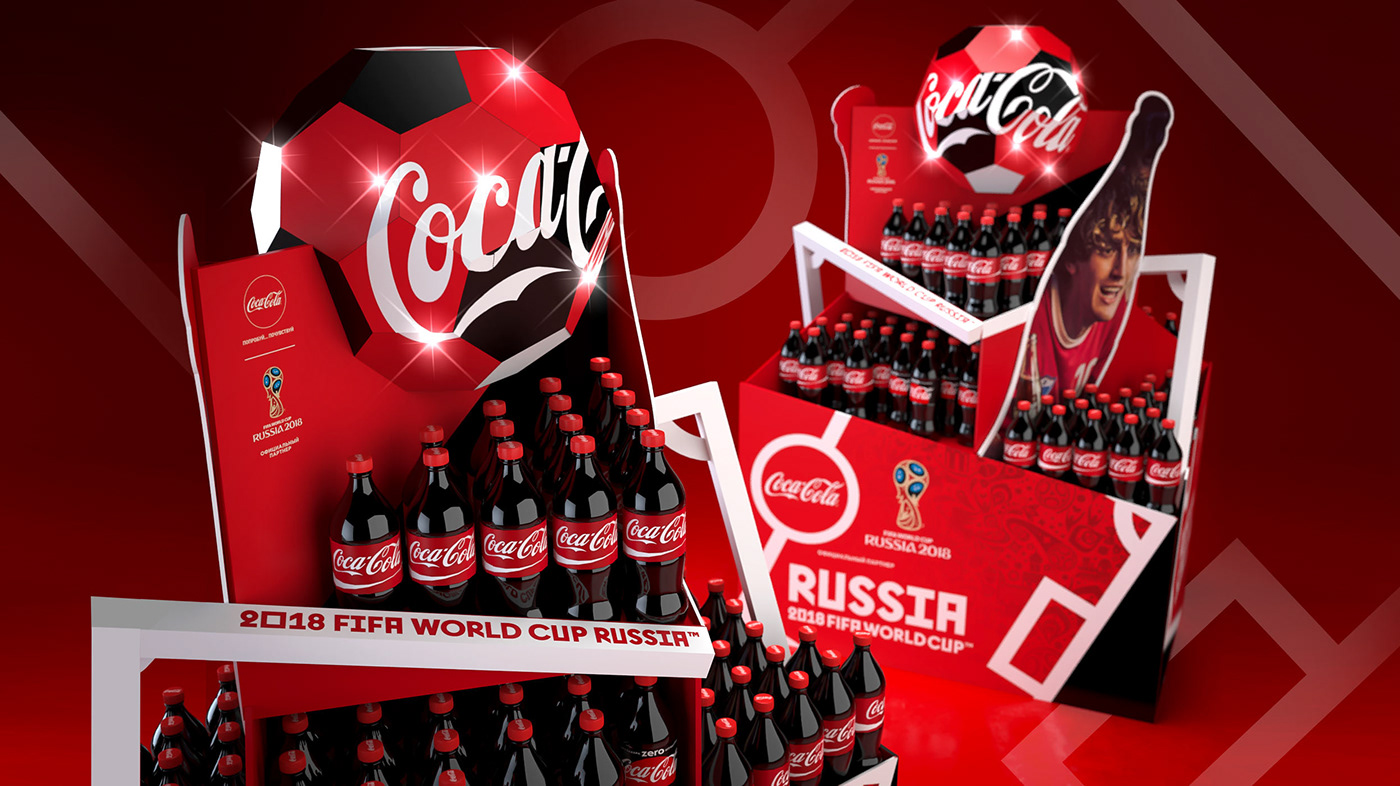 cardboard posm Coca-Cola creative posm FIFA fifa wold cup irkha posm POSM design