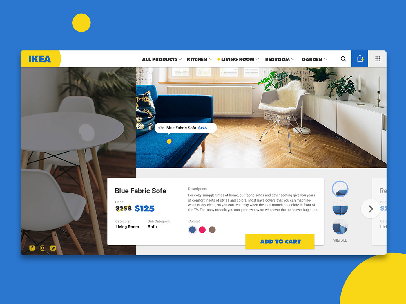 ikea material design Product Page category page Material Card redesign