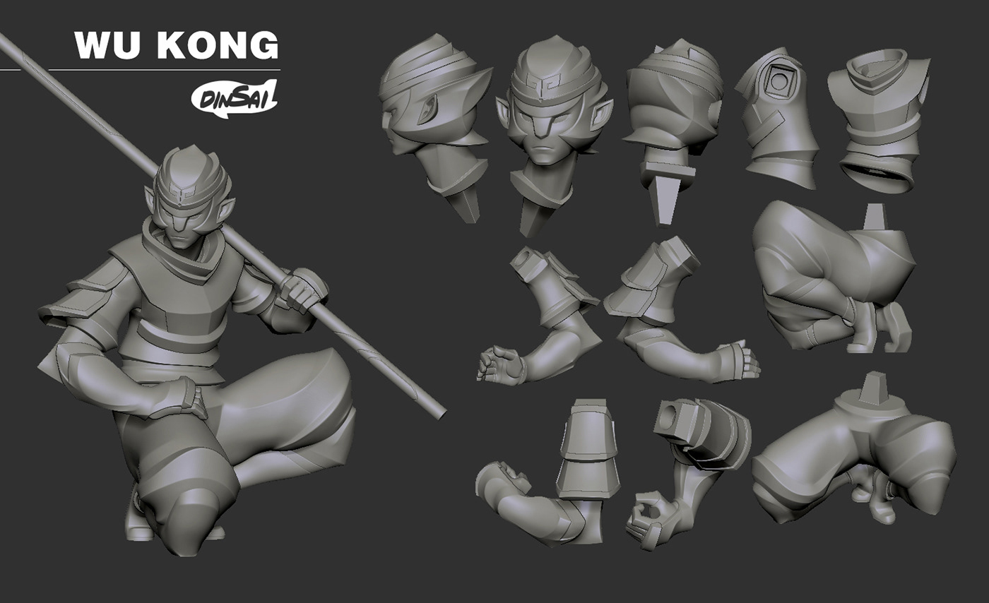 Wukong 3D print product design monkeyking
