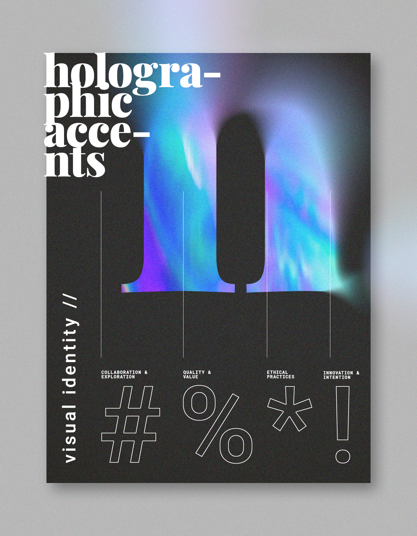 branding  Packaging art direction  holographic bold Brutalism poster logo letterhead creative